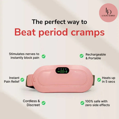 Digital Period Heating Pad & Vibrating Belt | Menstrual Cramps