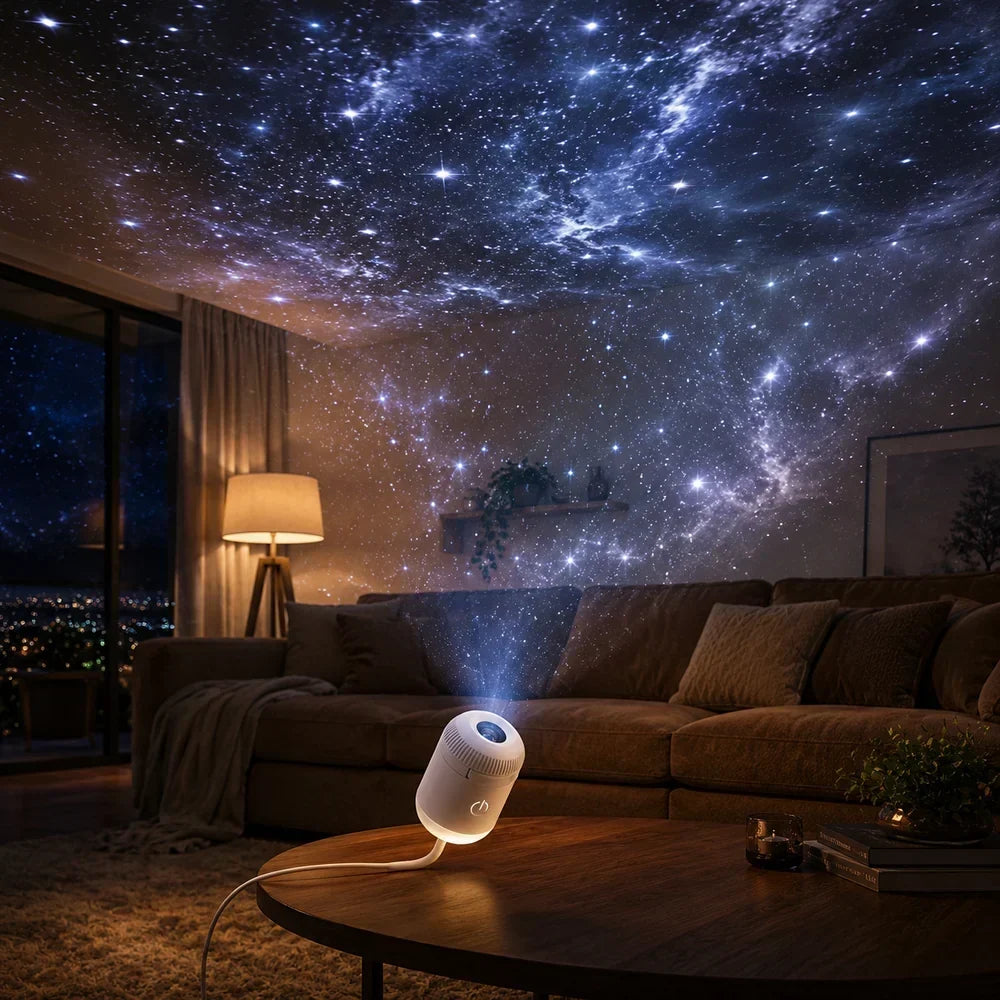 RC Starry Night Lamp Projector with Bluetooth Party Speaker