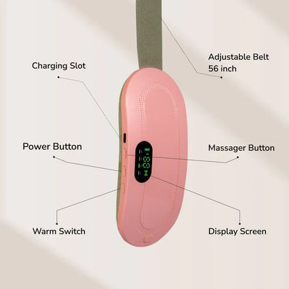 Digital Period Heating Pad & Vibrating Belt | Menstrual Cramps